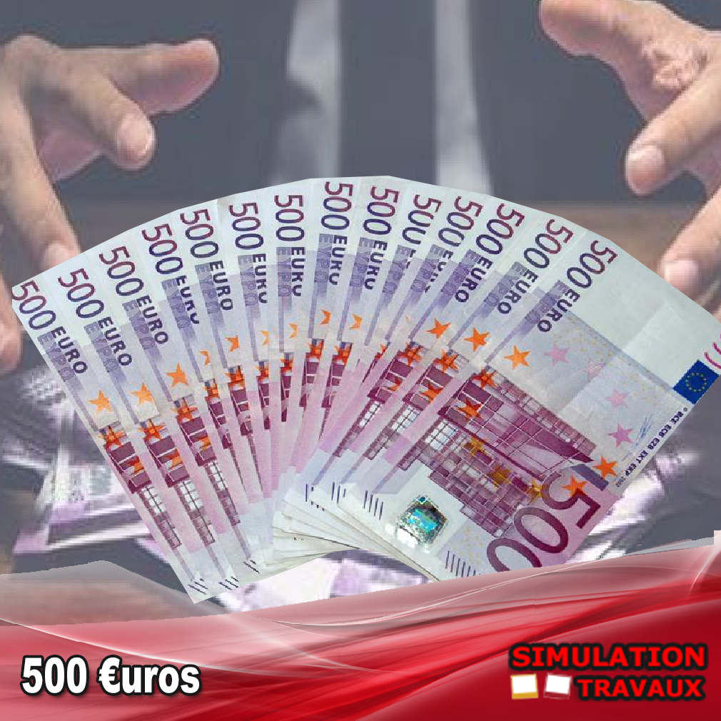 Recevez la somme de 500€